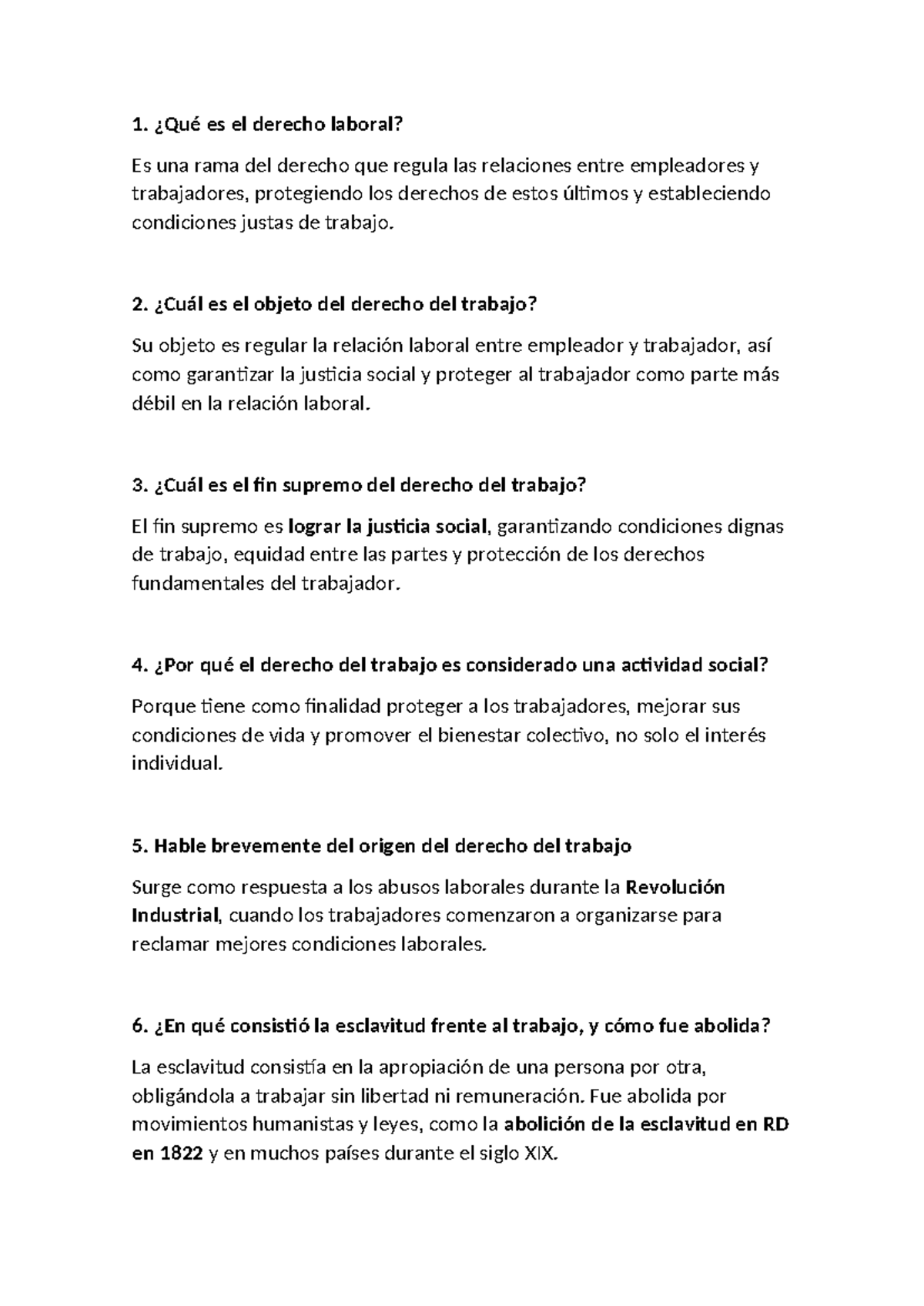 Derecho Laboral: Fundamentos y Evolución en RD - 1 - Studocu