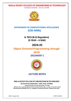 OOPS WITH JAVA BCS306A Solved Model Question Paper - BCS306A Model ...