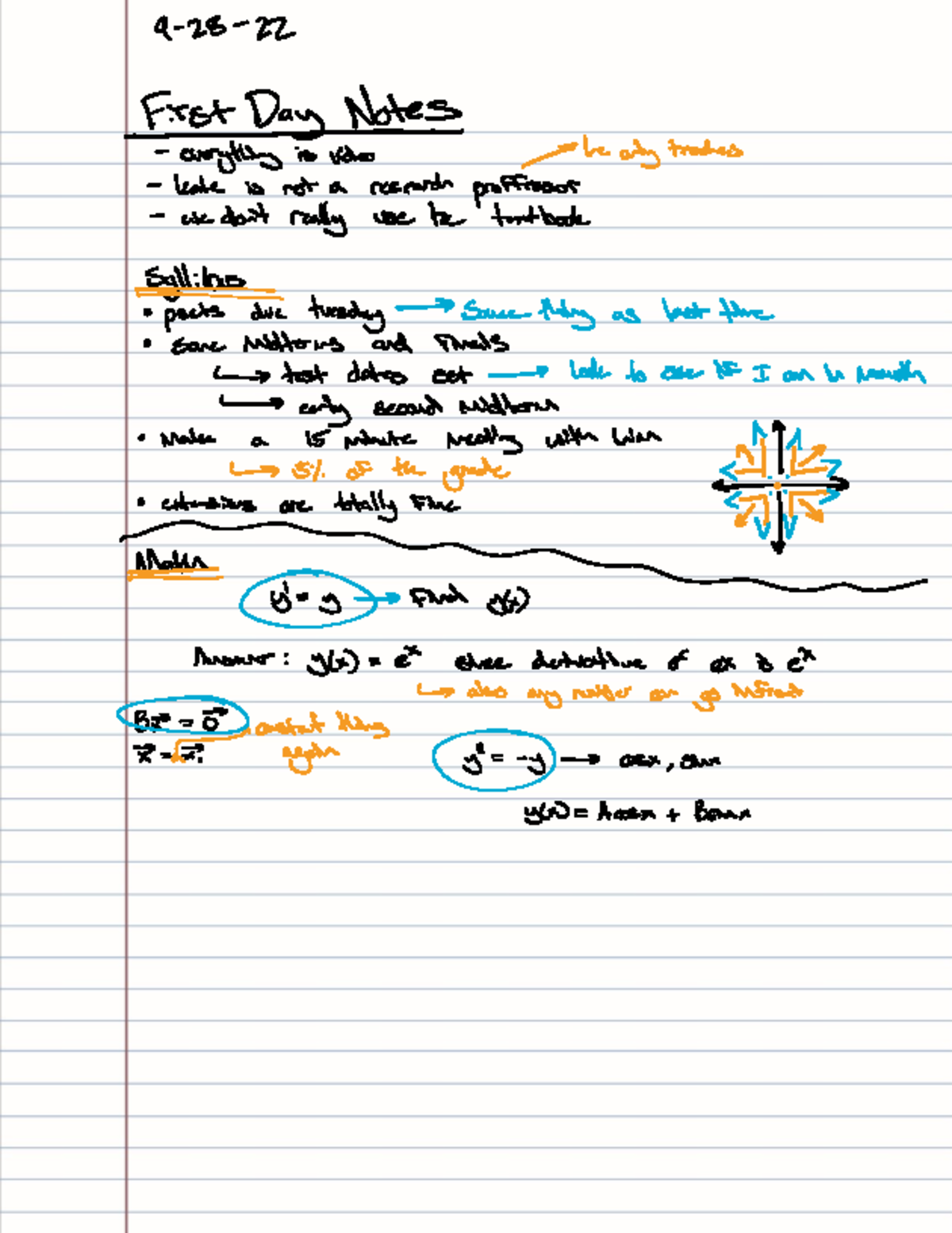 Math 101 Lecture Notes on Differential Equations and More - Studocu