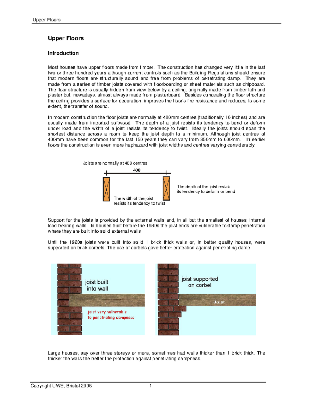 Upper Floors Construction Overview - Key Notes and Insights - Studocu