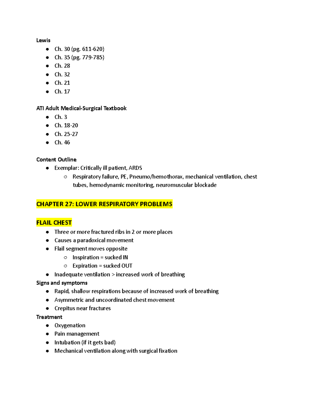 N480 Final Exam Review: ARDS, Pneumothorax, and Hemodynamic Monitoring ...