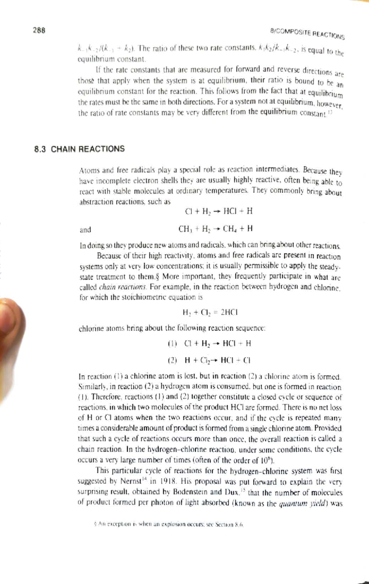 Chain Reactions in Chemical Kinetics (CHEM 288) - Studocu