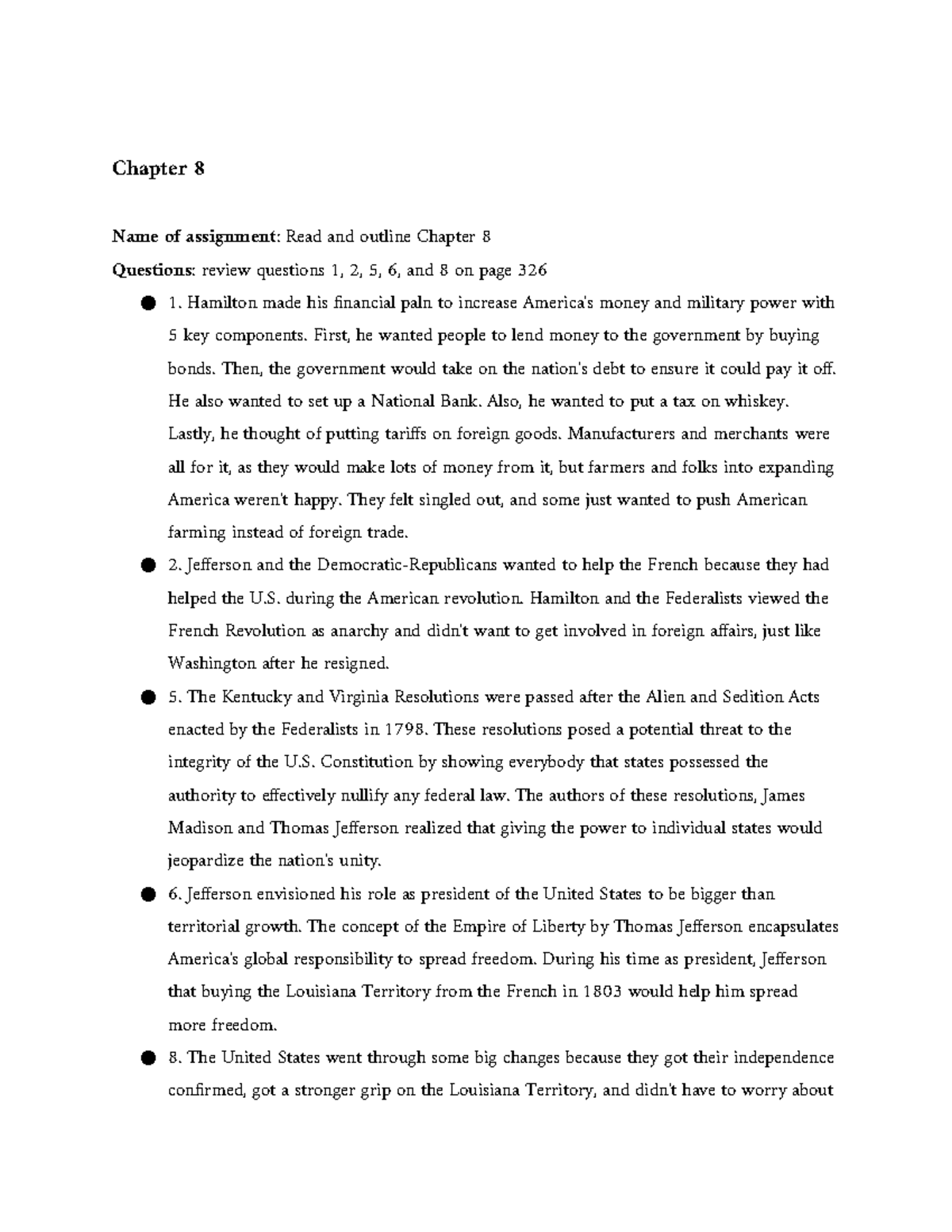 Chapter 8 Study Guide: Key Concepts and Questions from Give Me Liberty ...