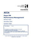PM - F5 - ACCA - Performance Management - Studocu