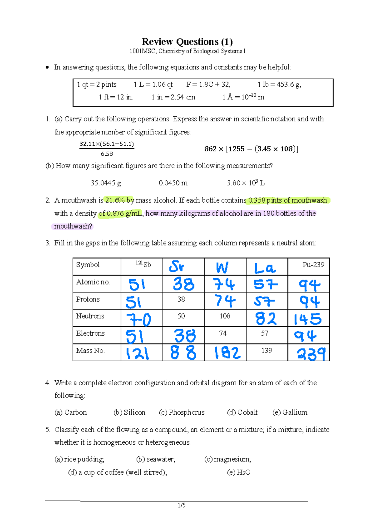 1001MSC Mid Tri Practice Questions with Answers and Solutions - Studocu