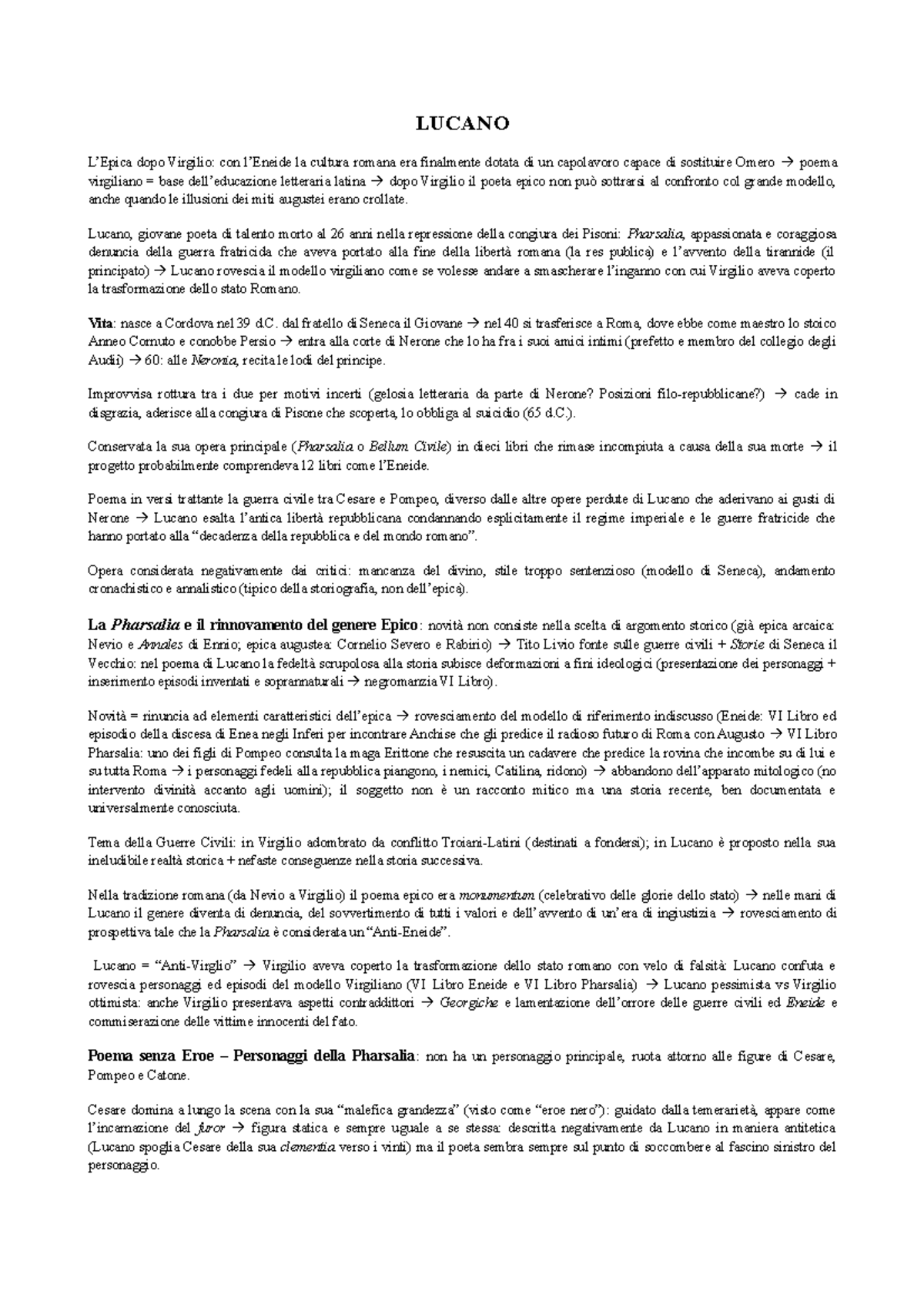 Lucano, Pensiero ed Opere: Analisi della Pharsalia e del suo Contesto ...