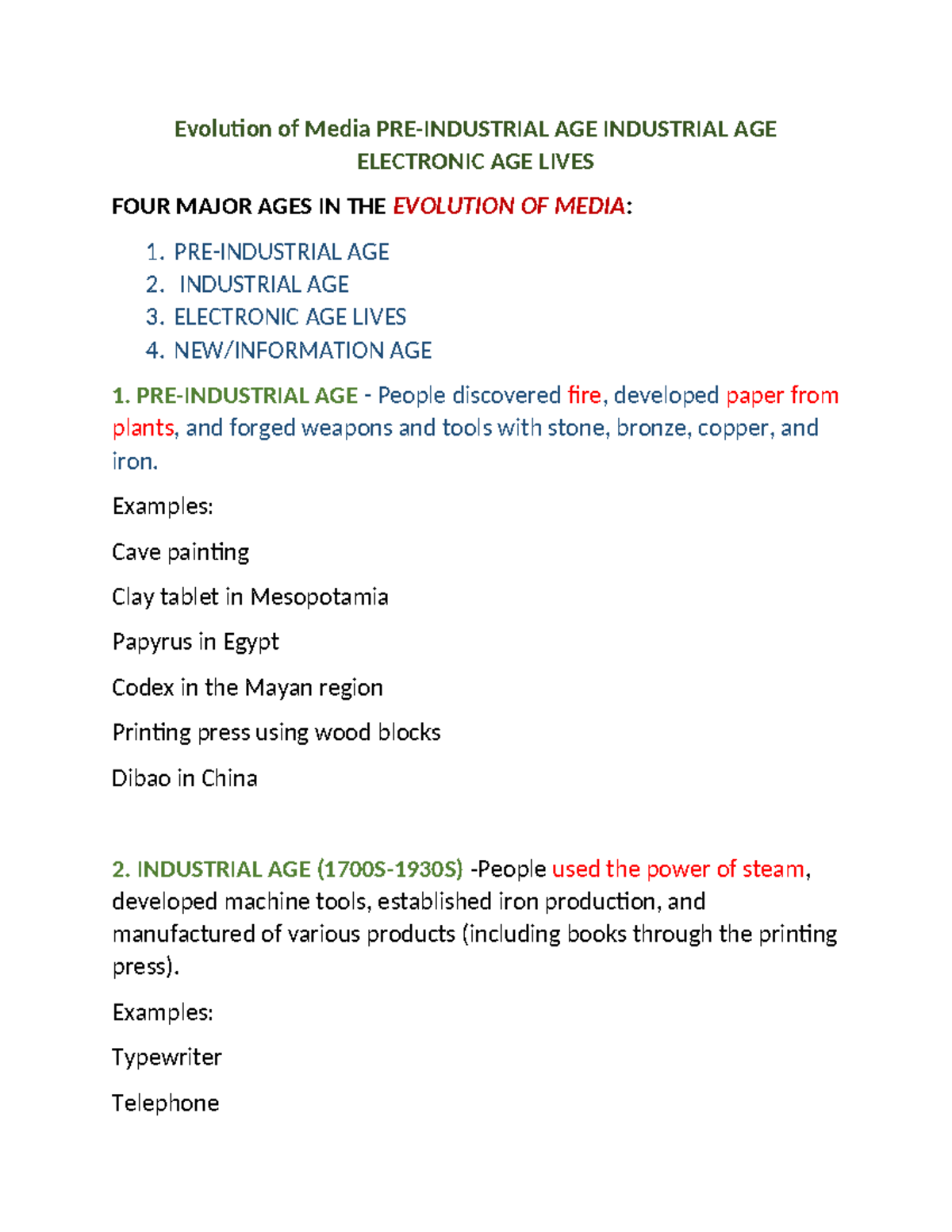Industrial Media Examples
