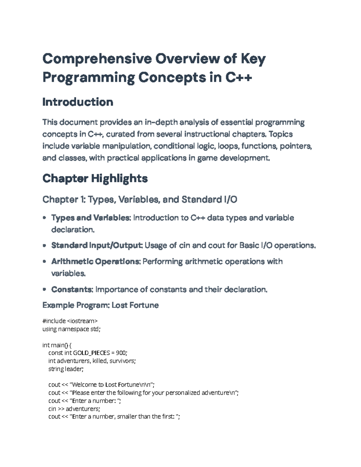 C++ Programming Concepts Overview: Essential Skills for Development ...