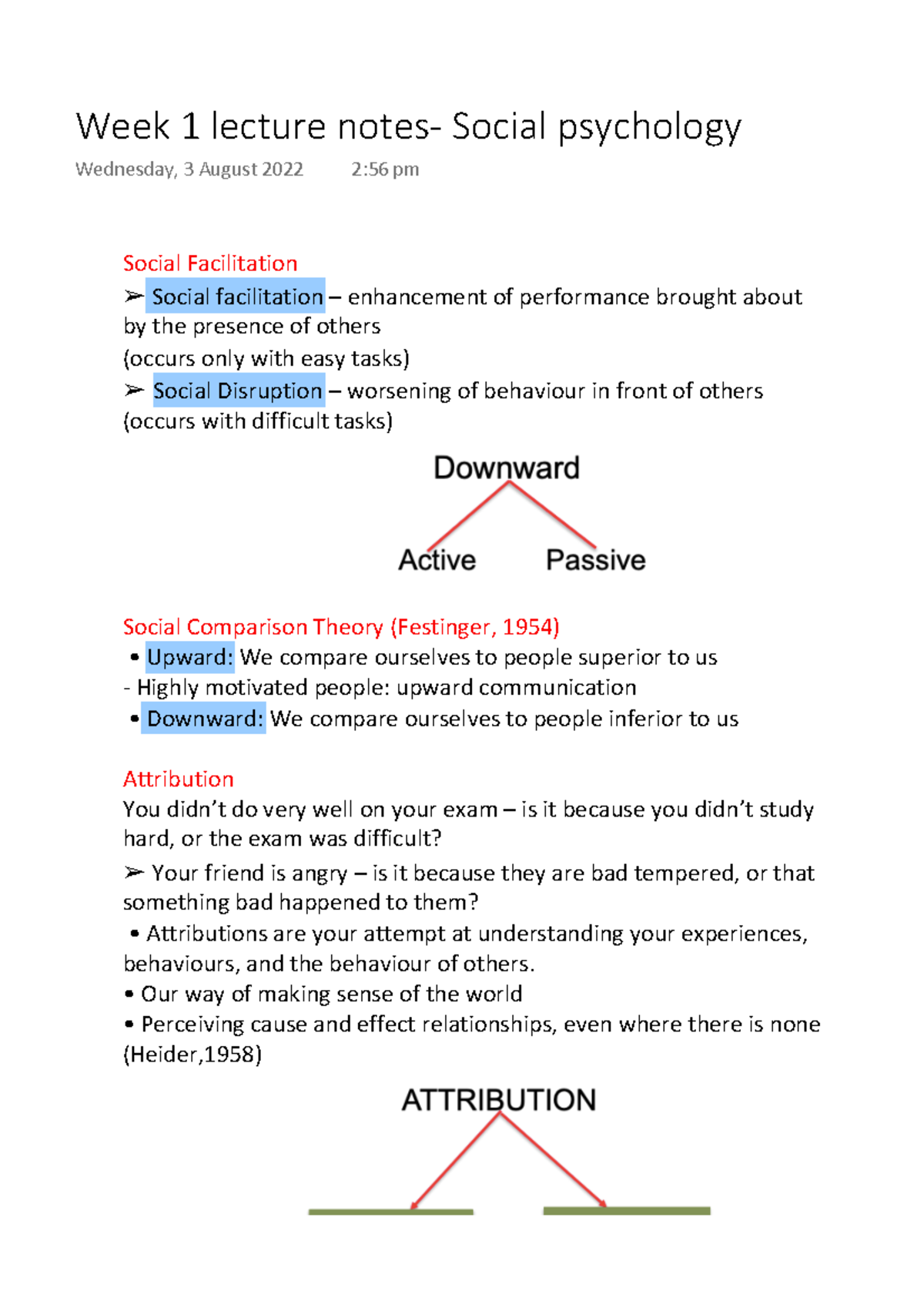 Week 1 Lecture Notes - Introduction to Social Psychology Concepts - Studocu