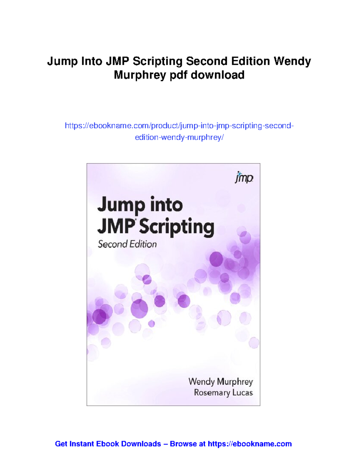 102120 - Jump into JMP scripting second edition by Wendy Murphrey - Studocu