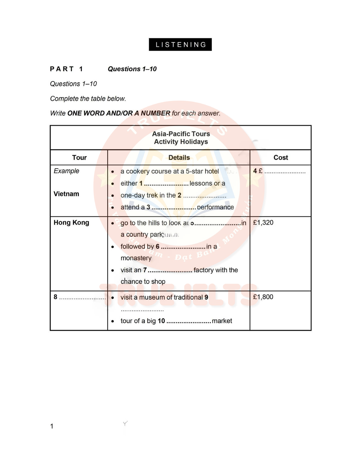 Listening Test 2: Questions and Answers for English Course - Studocu