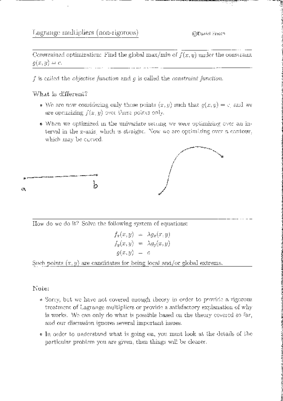 Lagrange Multipliers: Constrained Optimization (Unit 3.5) - Studocu