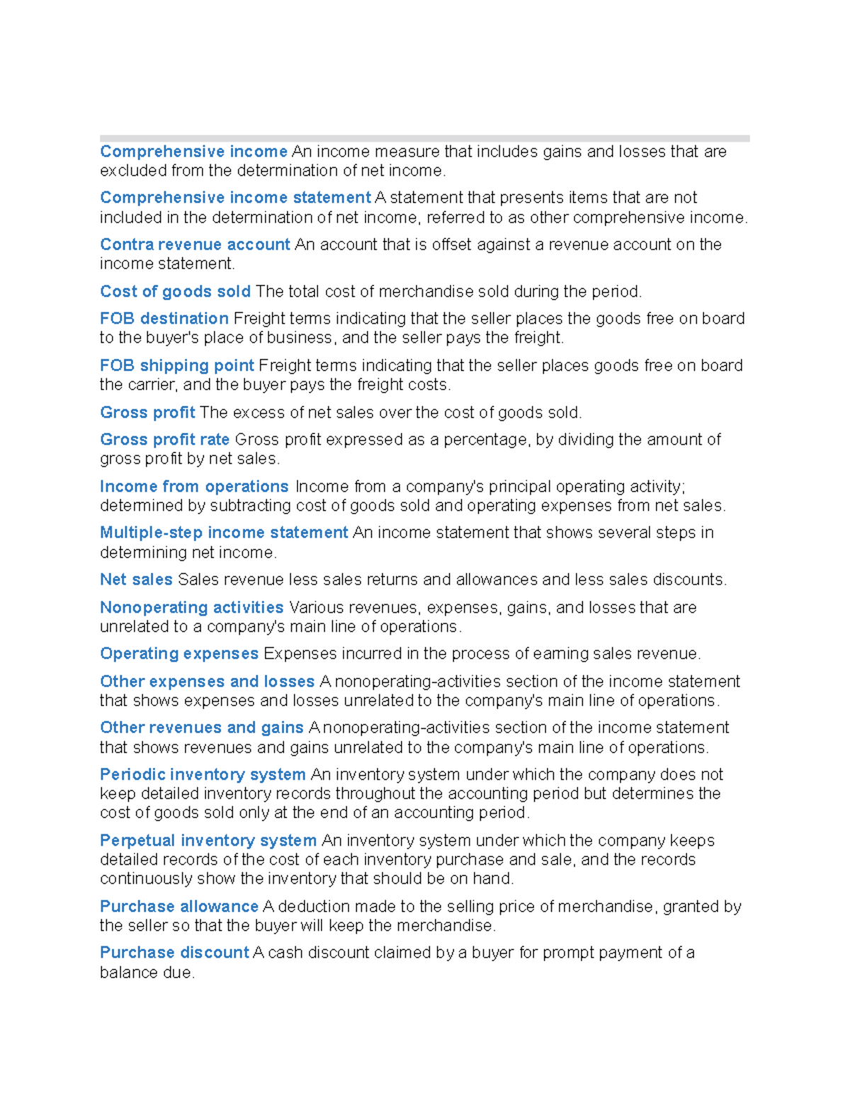 AC114 Unit 8 Comprehensive Income Study Notes - Studocu