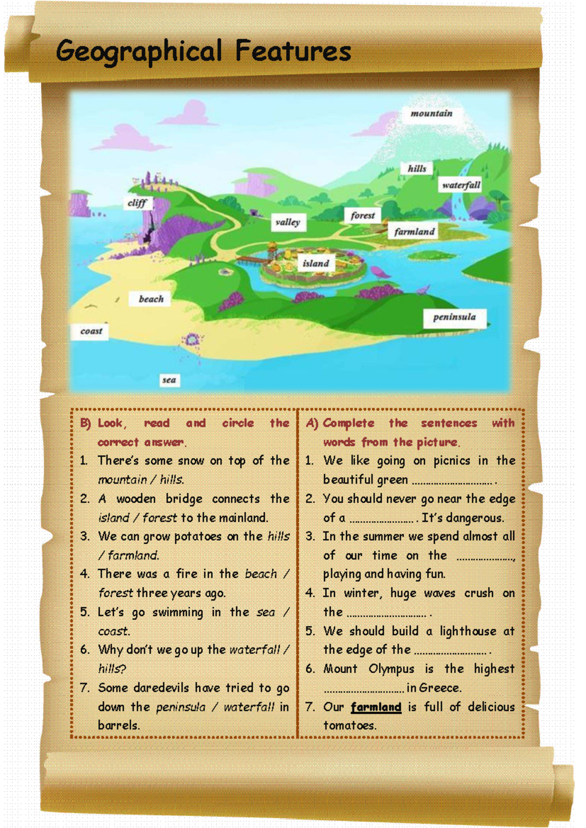 Geographical Features: Activities and Descriptions for Kids - Studocu