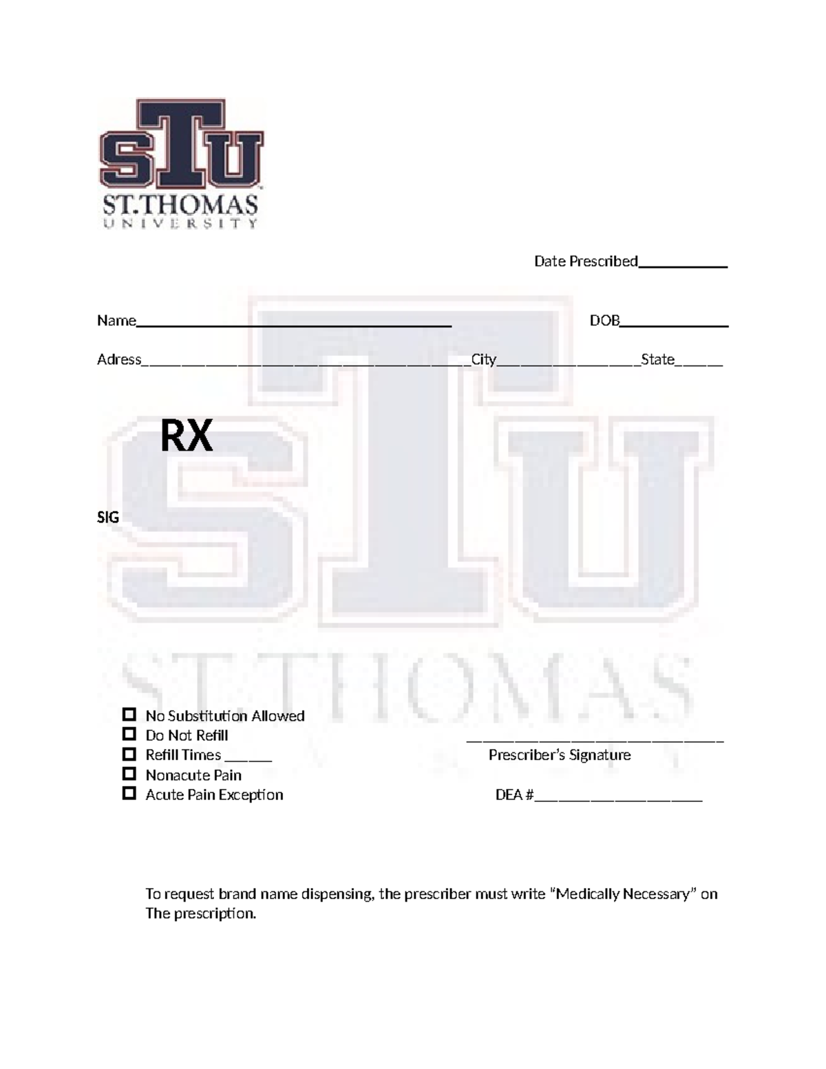 RX assignment example - Nur600 - Date Prescribed___________ - Studocu