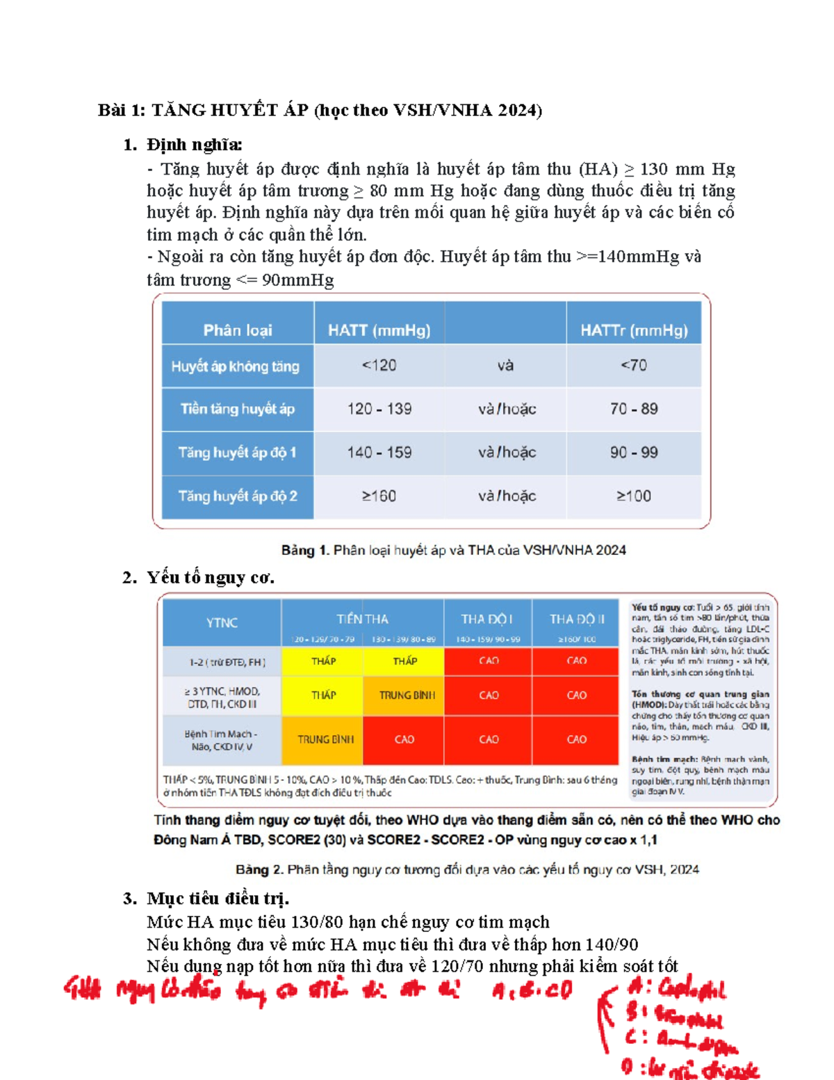Bài học về Tăng huyết áp và Suy tim (Học theo 2024) - Studocu