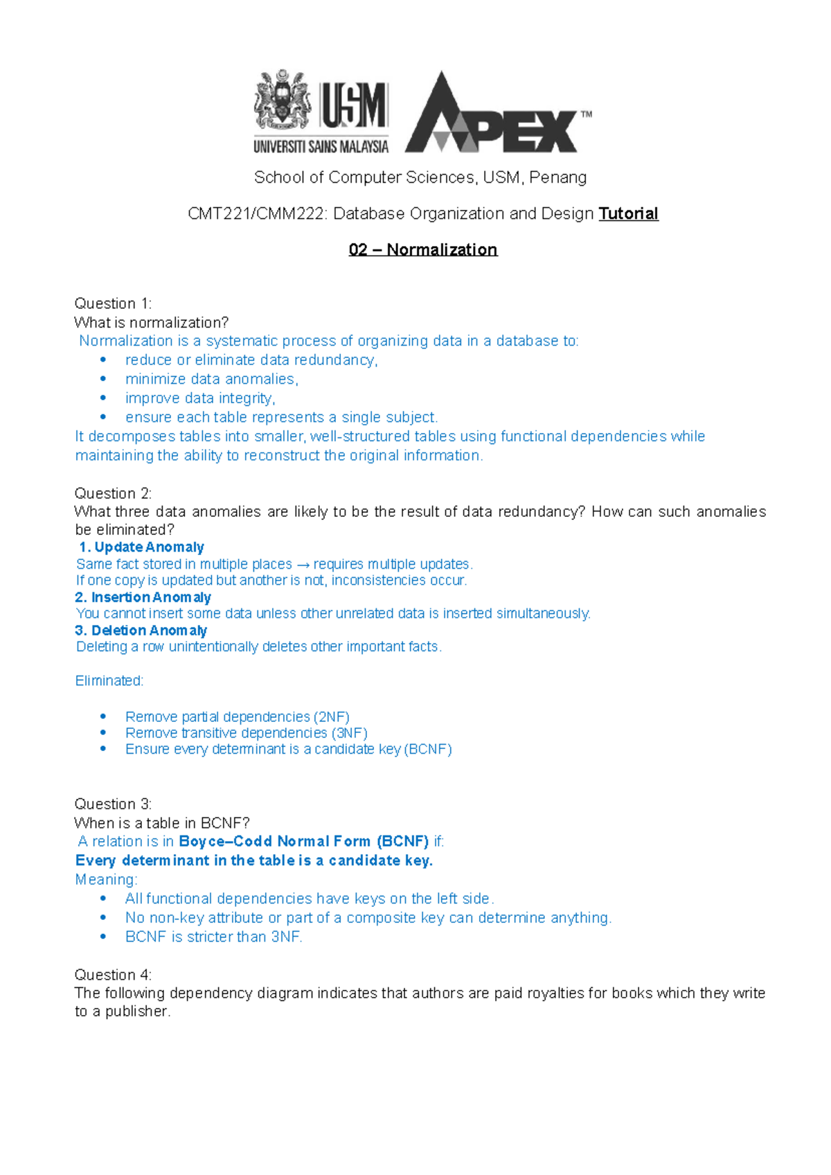 Database Organization and Design Tutorial 02: Normalization Concepts ...