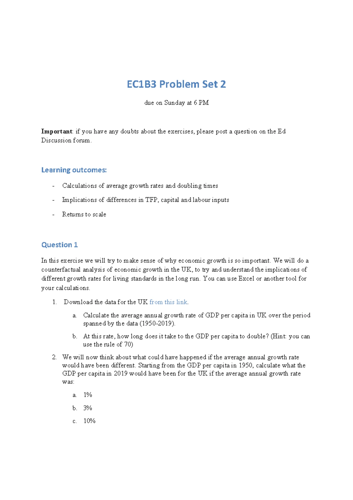 Sefi Roth ECON 101 Problem Set 5 Solutions on Pollution Control ...