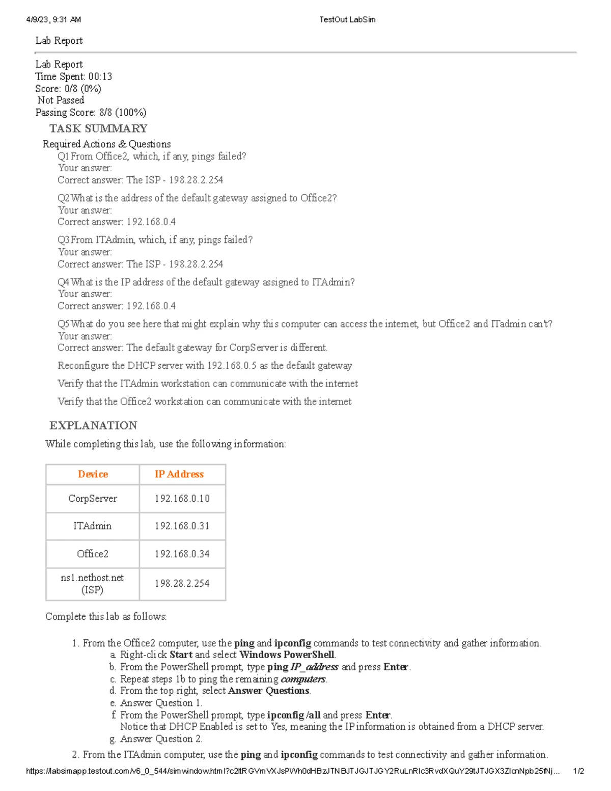 9.2.5 Create a Home Wireless Network lab - 4/18/23, 10:45 AM TestOut ...