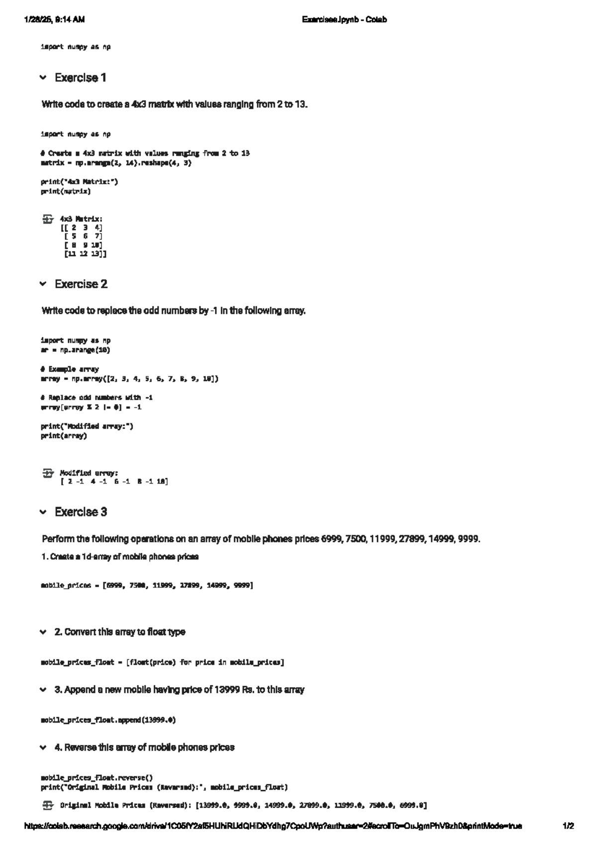 Sukrit Raj RA2211026010279 Datasci Assign 1 - 9:14 AM Exercises Colab ...