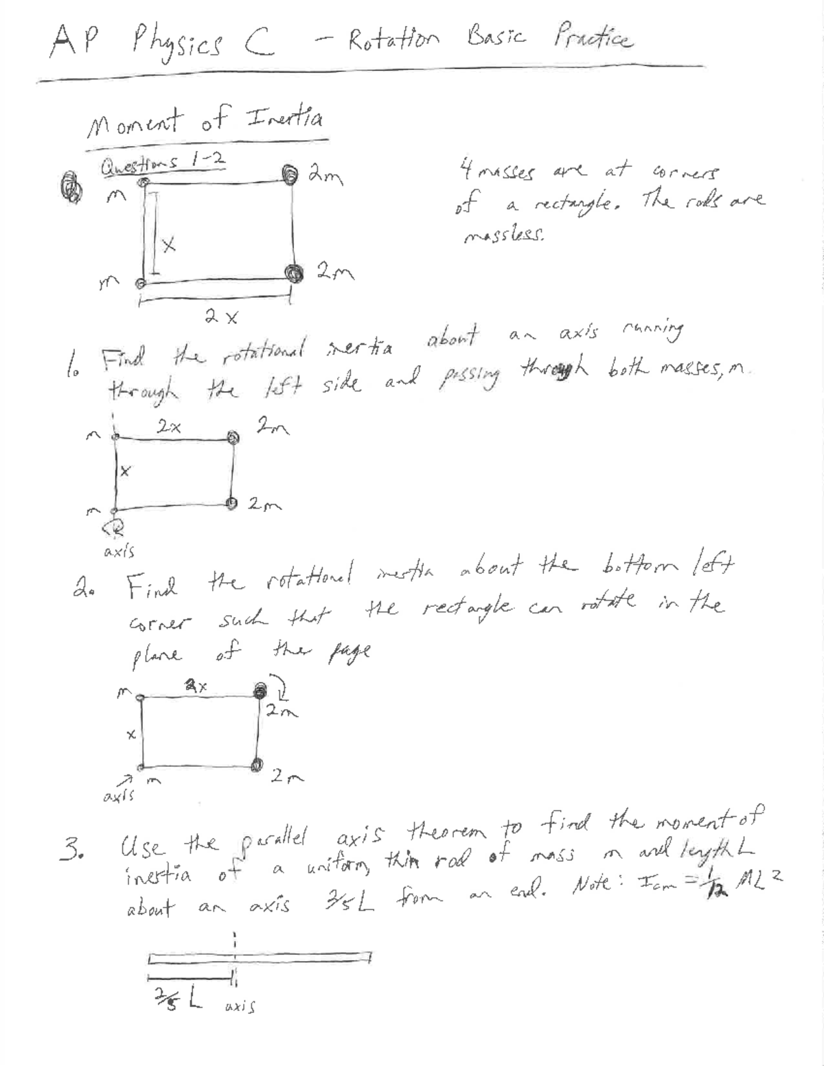 APCM - Rotation Basic Practice: Understanding Kinematics - Studocu