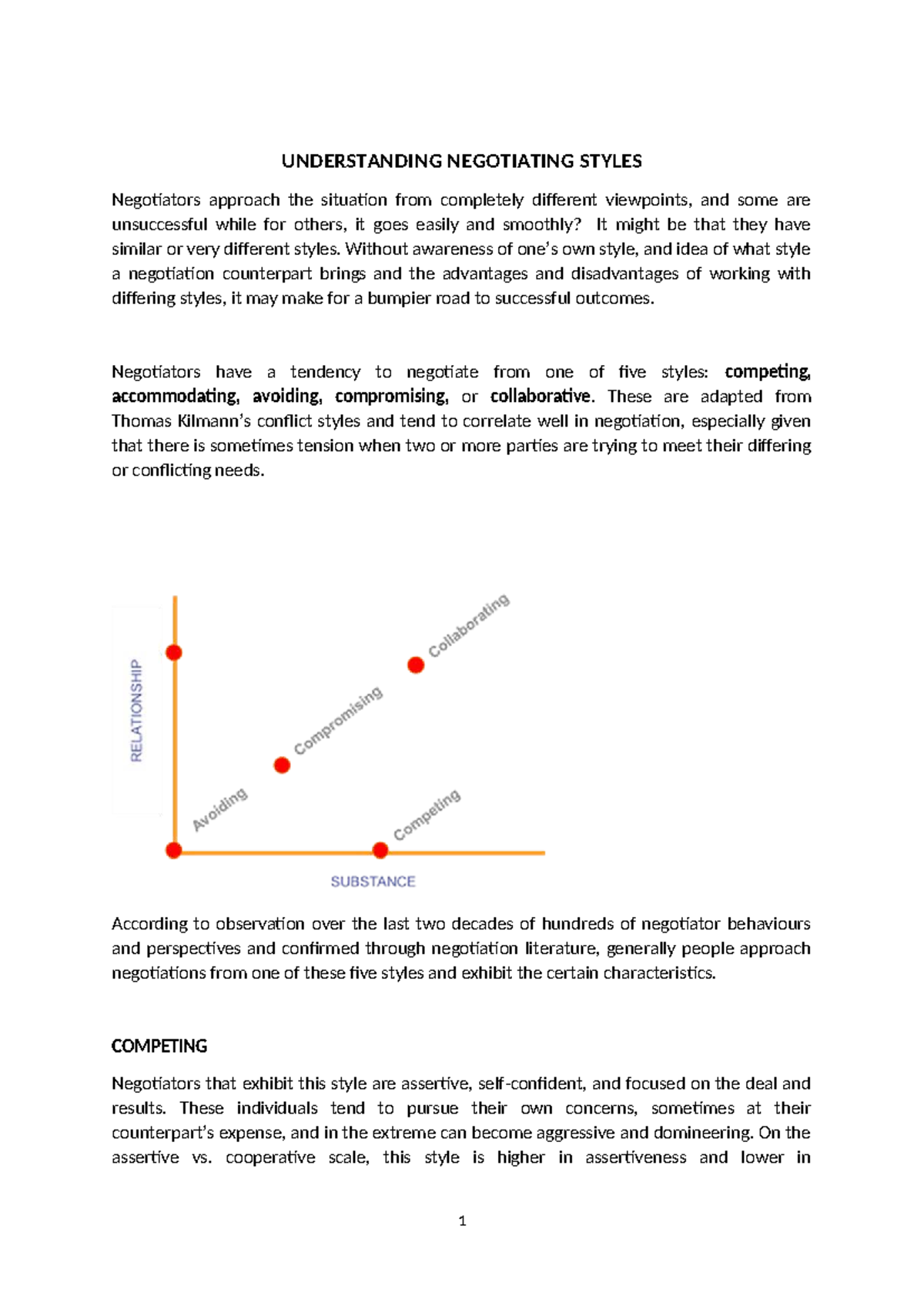 Understanding Negotiating Styles: Insights and Strategies for Success ...