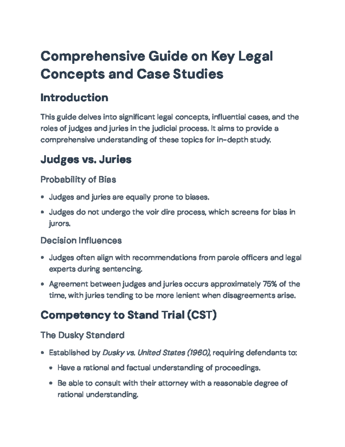 Legal Concepts and Case Studies: Understanding Judges and Juries ...