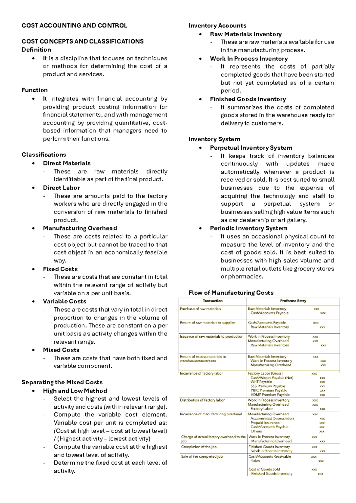 COST 101: Comprehensive Guide to Accounting and Control Techniques ...