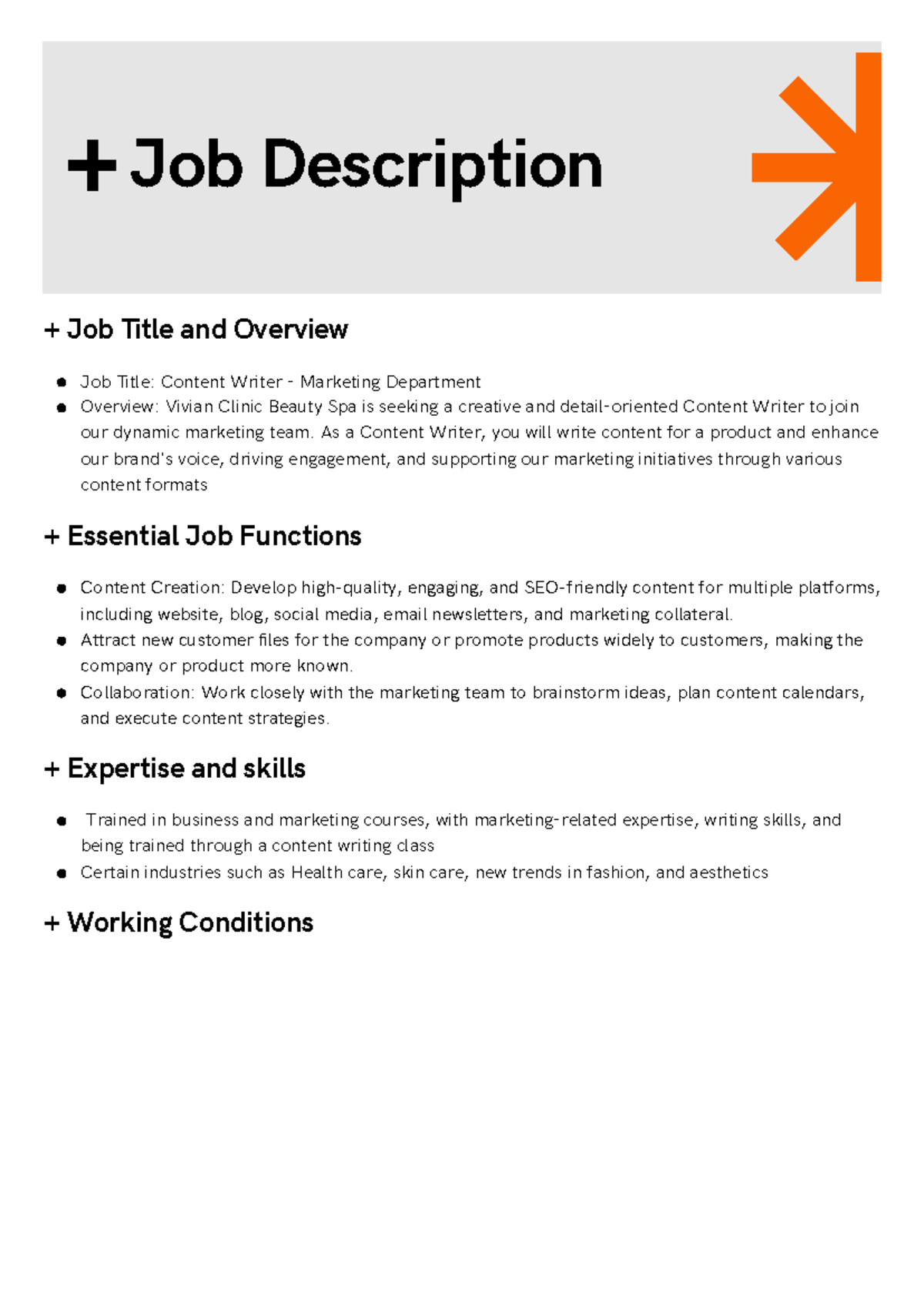 JD for Content writer - JD JS - + Job Title and Overview + Essential ...