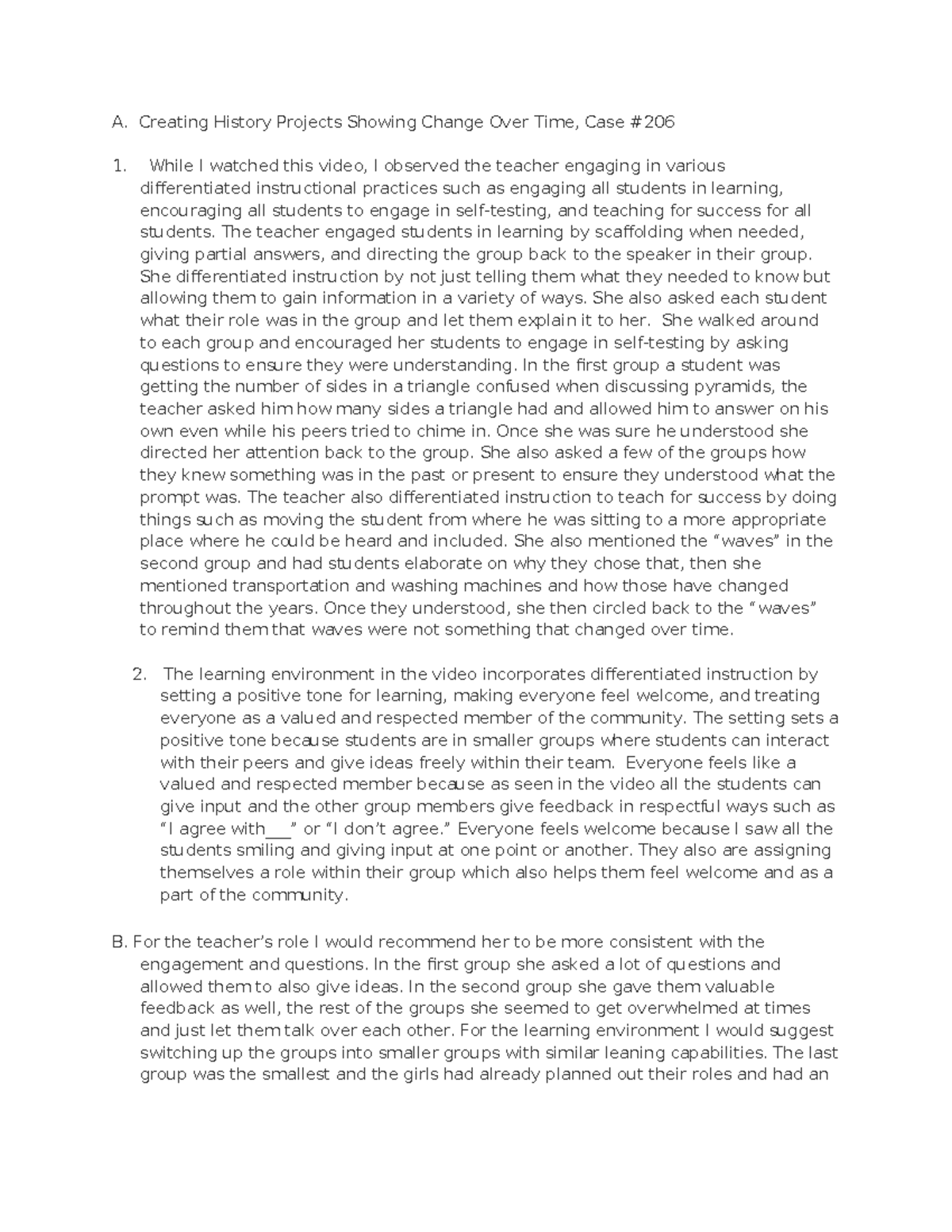 D187 TAsk 1 - task 1 - A. Creating History Projects Showing Change Over ...