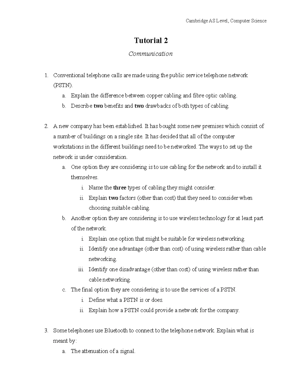 Cambridge AS Level Computer Science: Tutorial 3 - Hardware Insights ...
