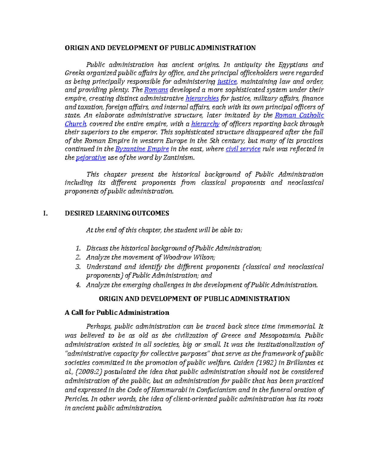 Origin and Development of Public Administration: Historical Insights ...