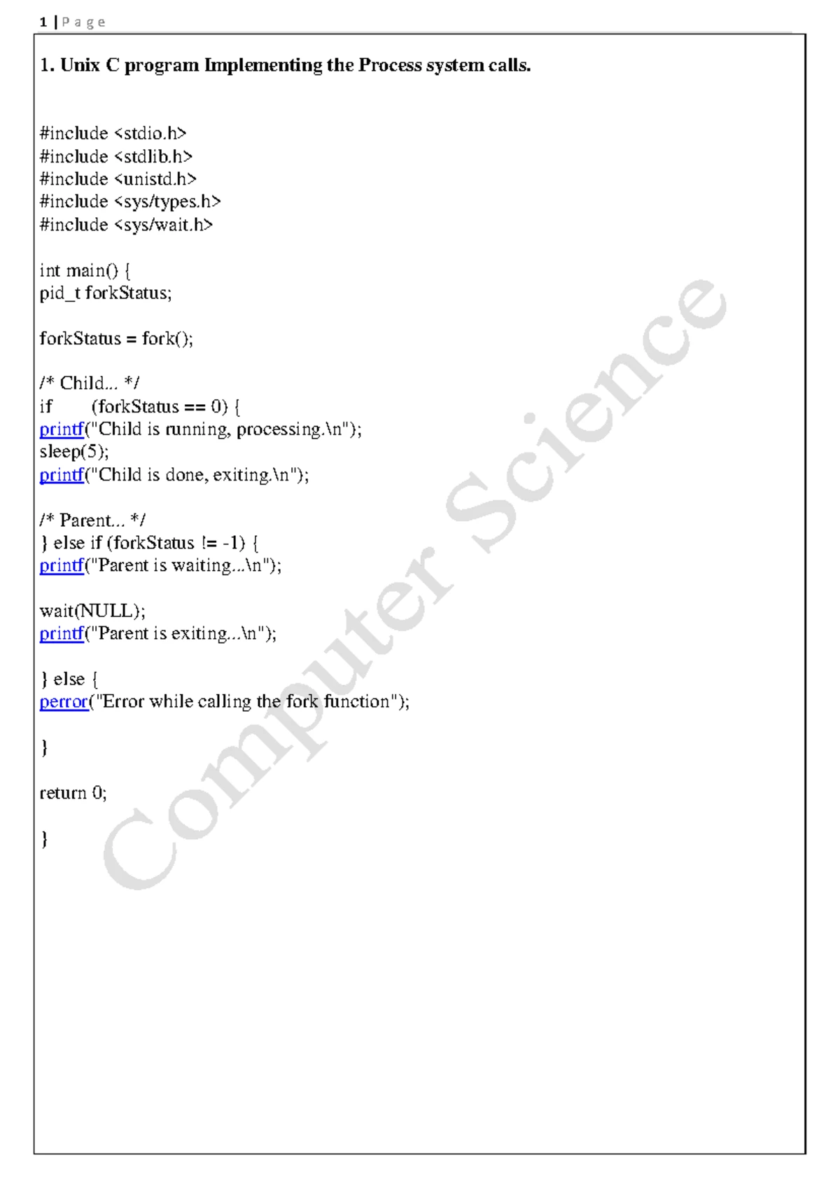 OS Practical PRG - CONTENT: Note: Syn->Syntax a) date used to check the ...