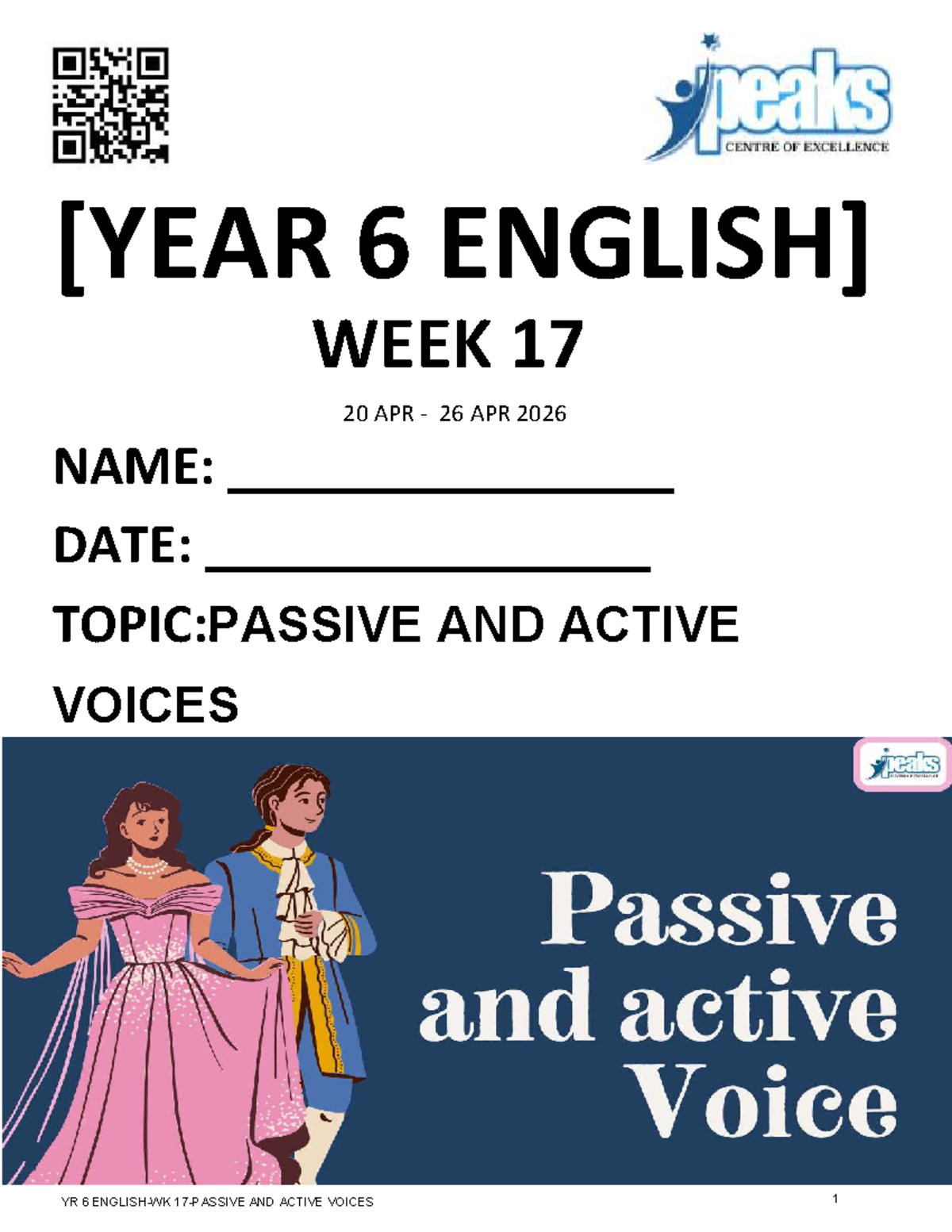 YR 6 English - Week 17: Passive and Active Voice Exercises - Studocu