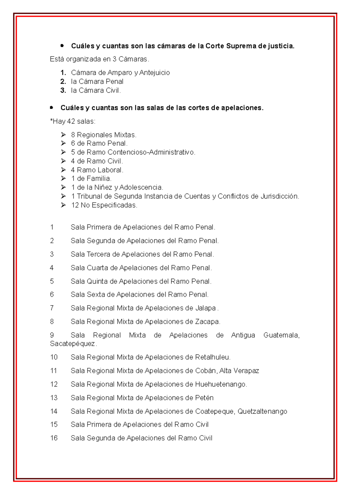 Estructura de la Corte Suprema y Juzgados en Guatemala - Studocu