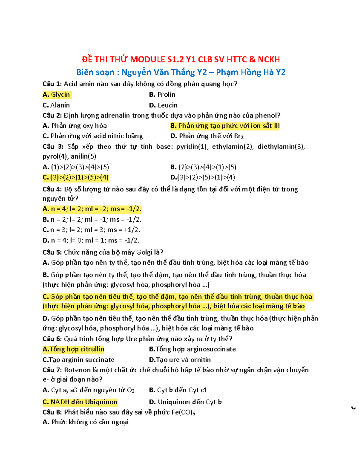 ĐỀ THI THỬ MODULE S1.2 Y1 - ISSR 2023 - Studocu