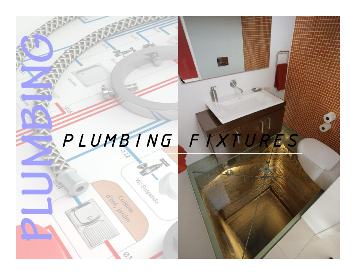 PLUMBING FIXTURES: Types, Classifications, and Requirements - Studocu