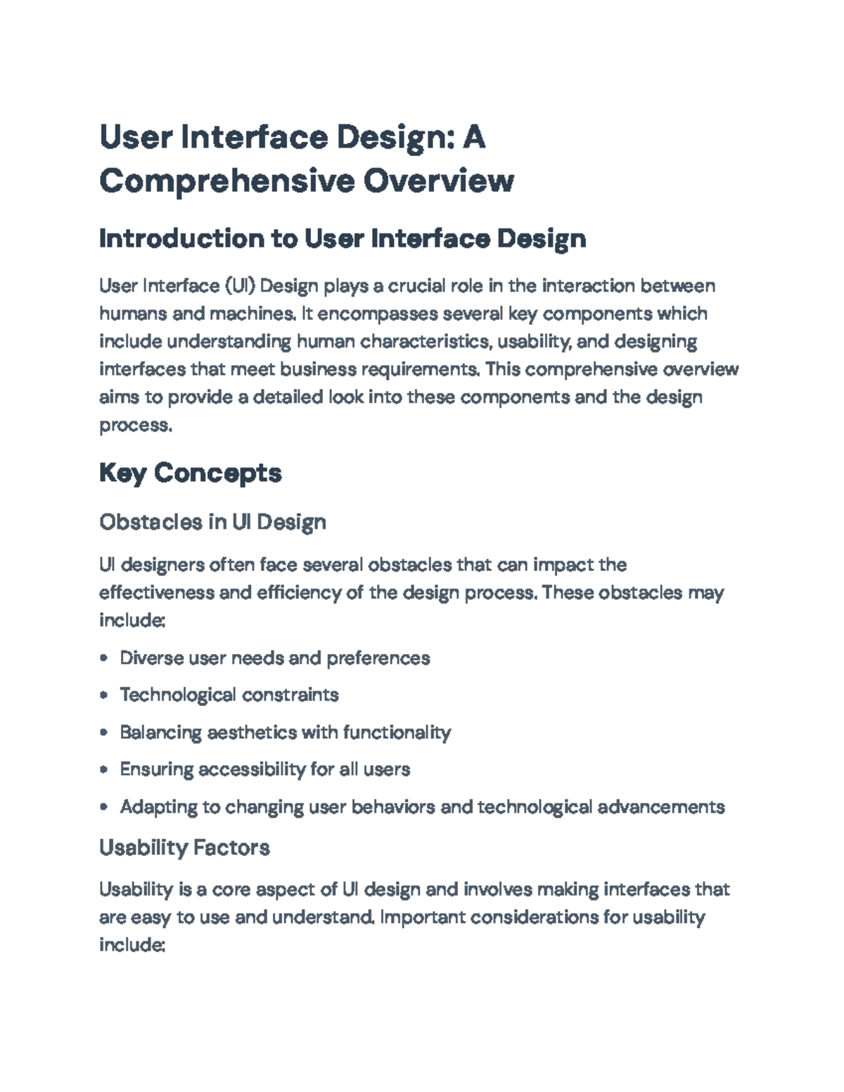 UI Design 101: Overview & Best Practices for Effective Interfaces - Studocu