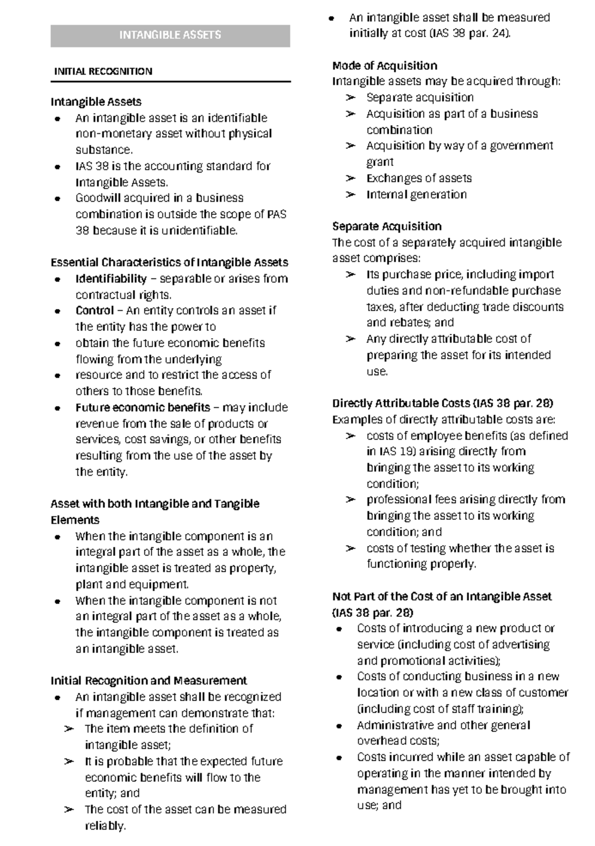 Notes - Intacc 2 - INTANGIBLE ASSETS Intangible Assets An intangible ...