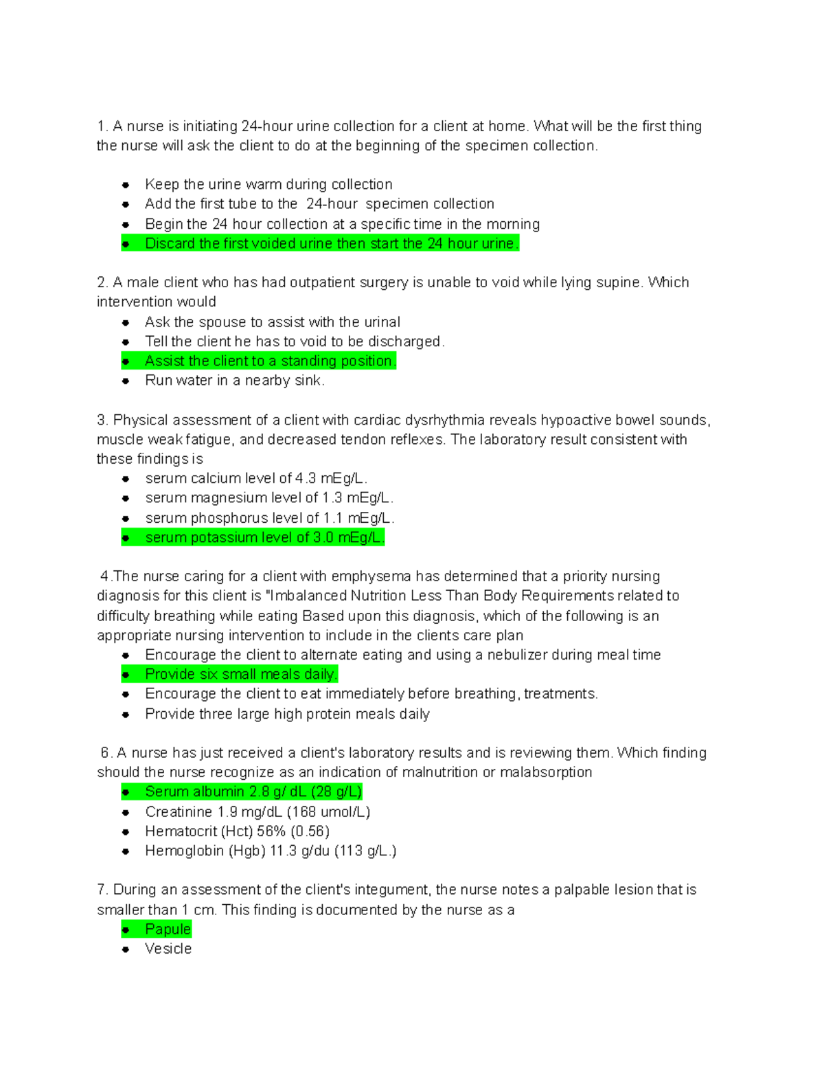 Funds 3 - Lecture Notes on Nursing Interventions and Assessments - Studocu