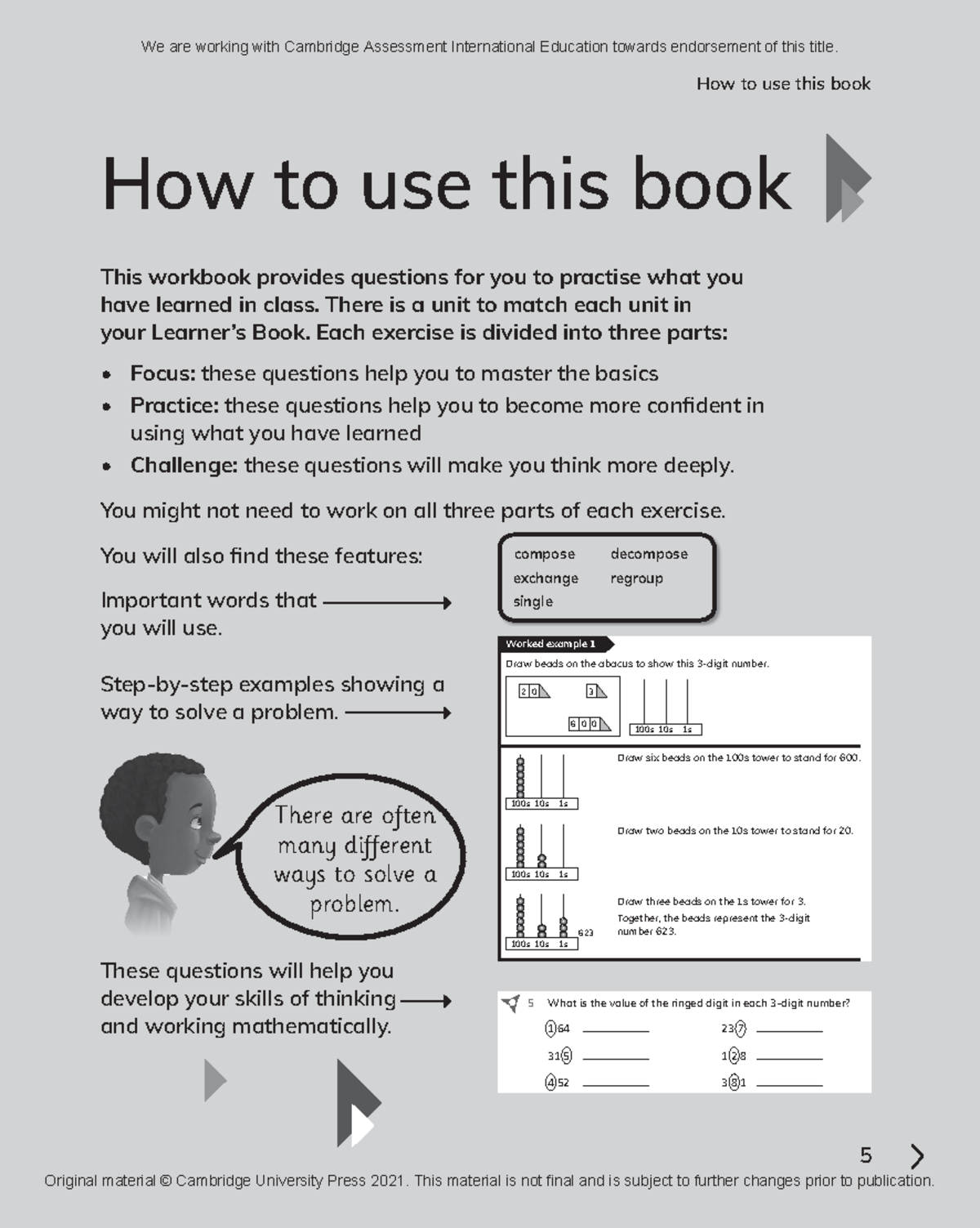 Unit 1 - Mathematics - Stage 3 - Workbook - 5 How to use this book This ...