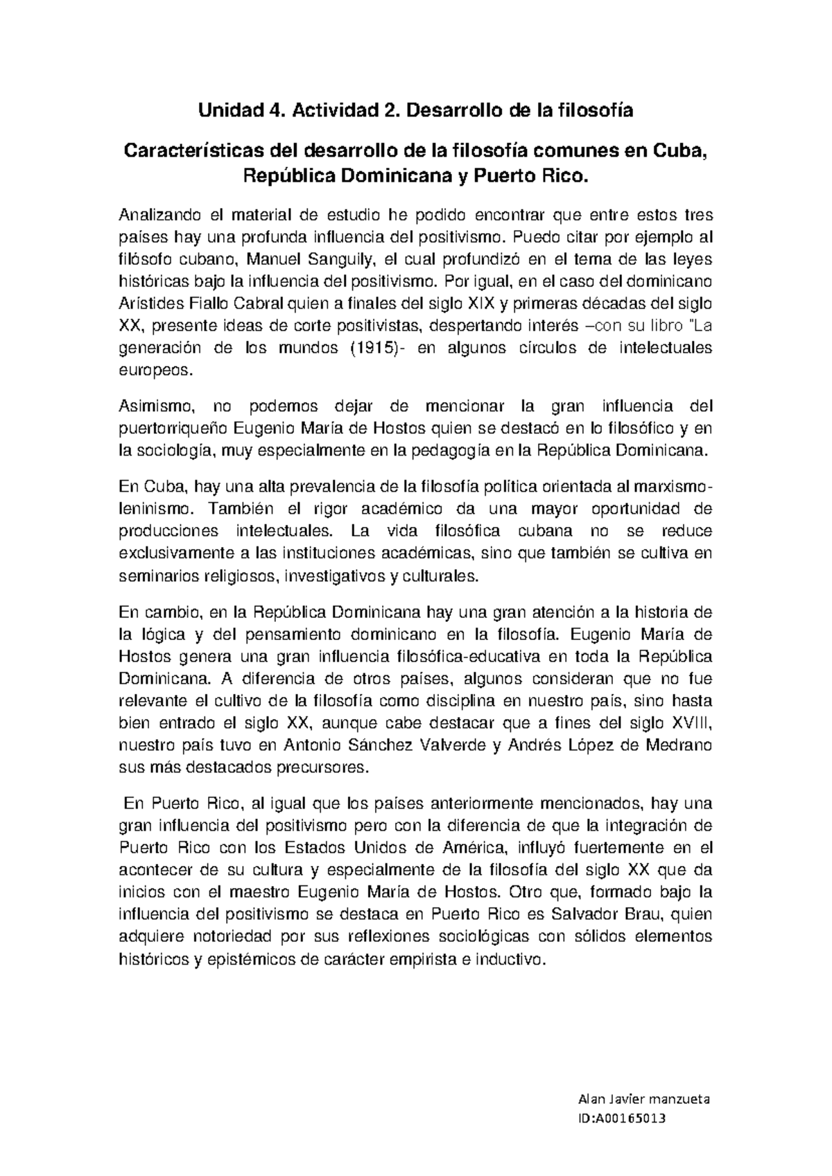 Desarrollo de la Filosofía en Cuba, RD y PR: Un Análisis Comparativo ...