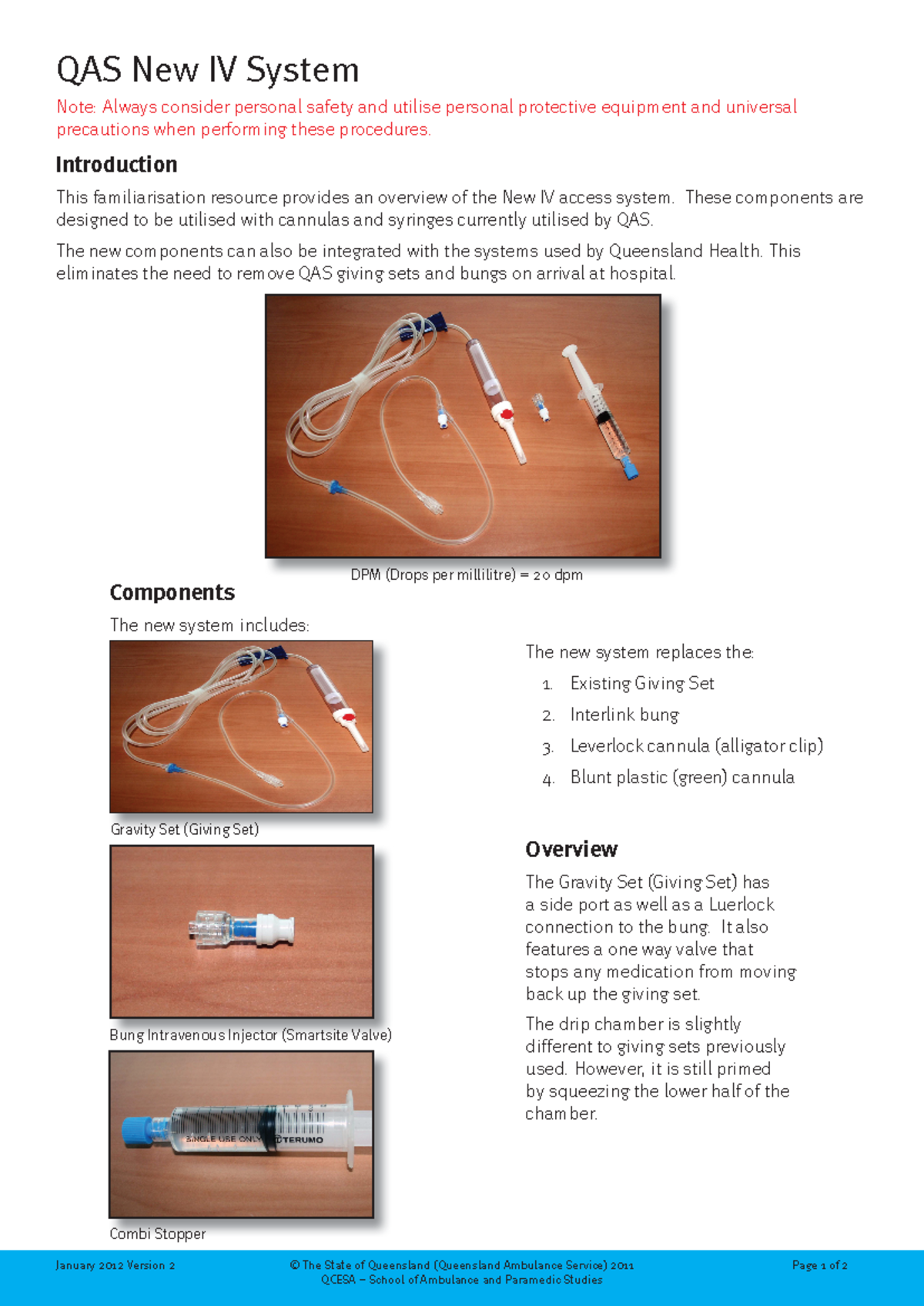 CSB333 Week 5 - Lecture Notes on New IV System Setup and Components ...