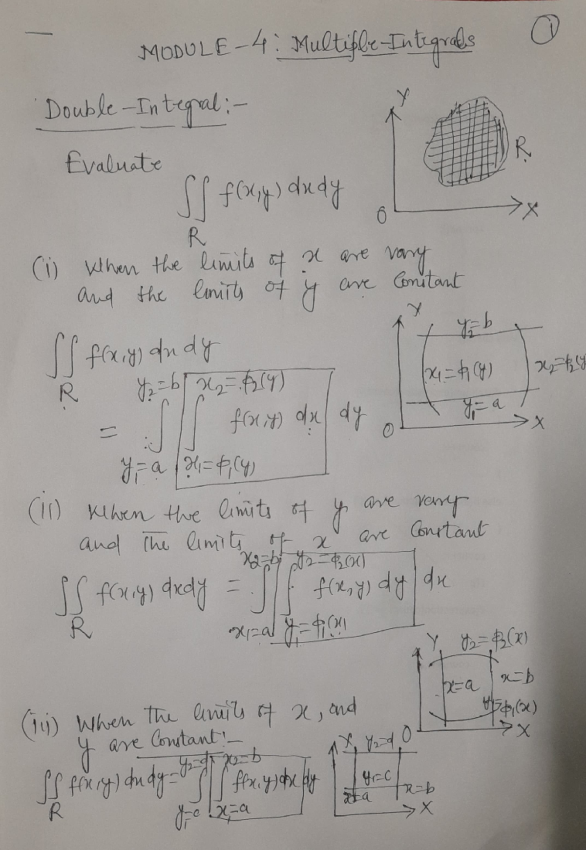 Multiple integral AND BASED QUESTIONS - .:MOD \J L £ -4 : :J4 u,Q'l -D ...