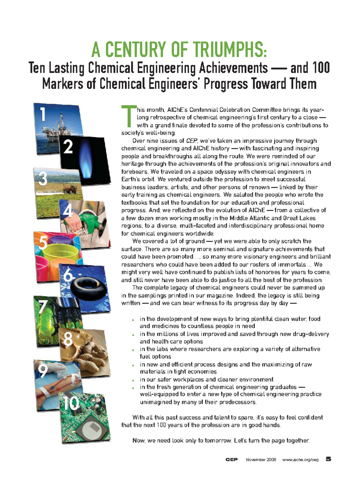 Chemical Engineering Milestones: A Century of Progress and Innovation ...