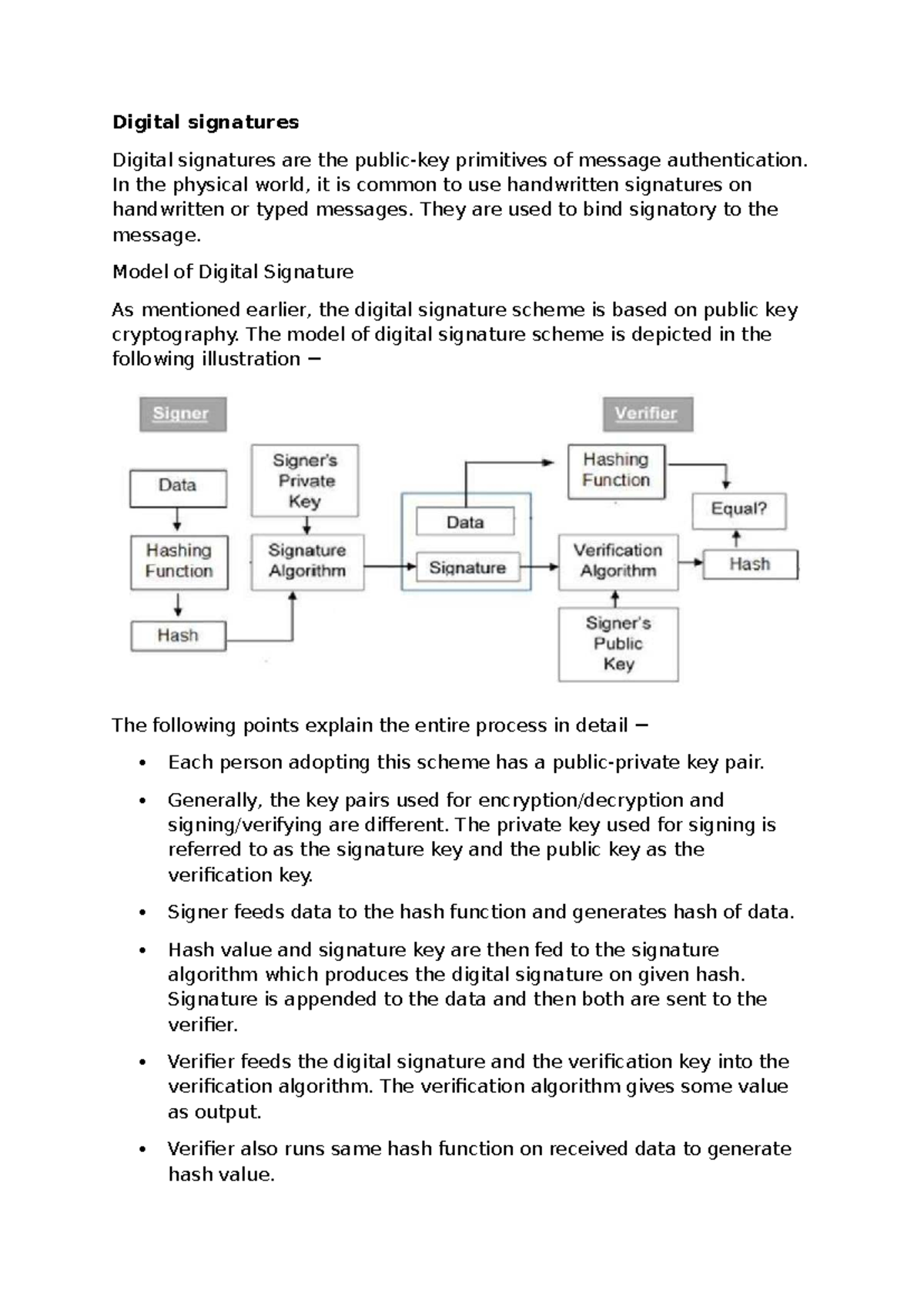 Digital Signatures: Understanding Authentication & Integrity - Studocu