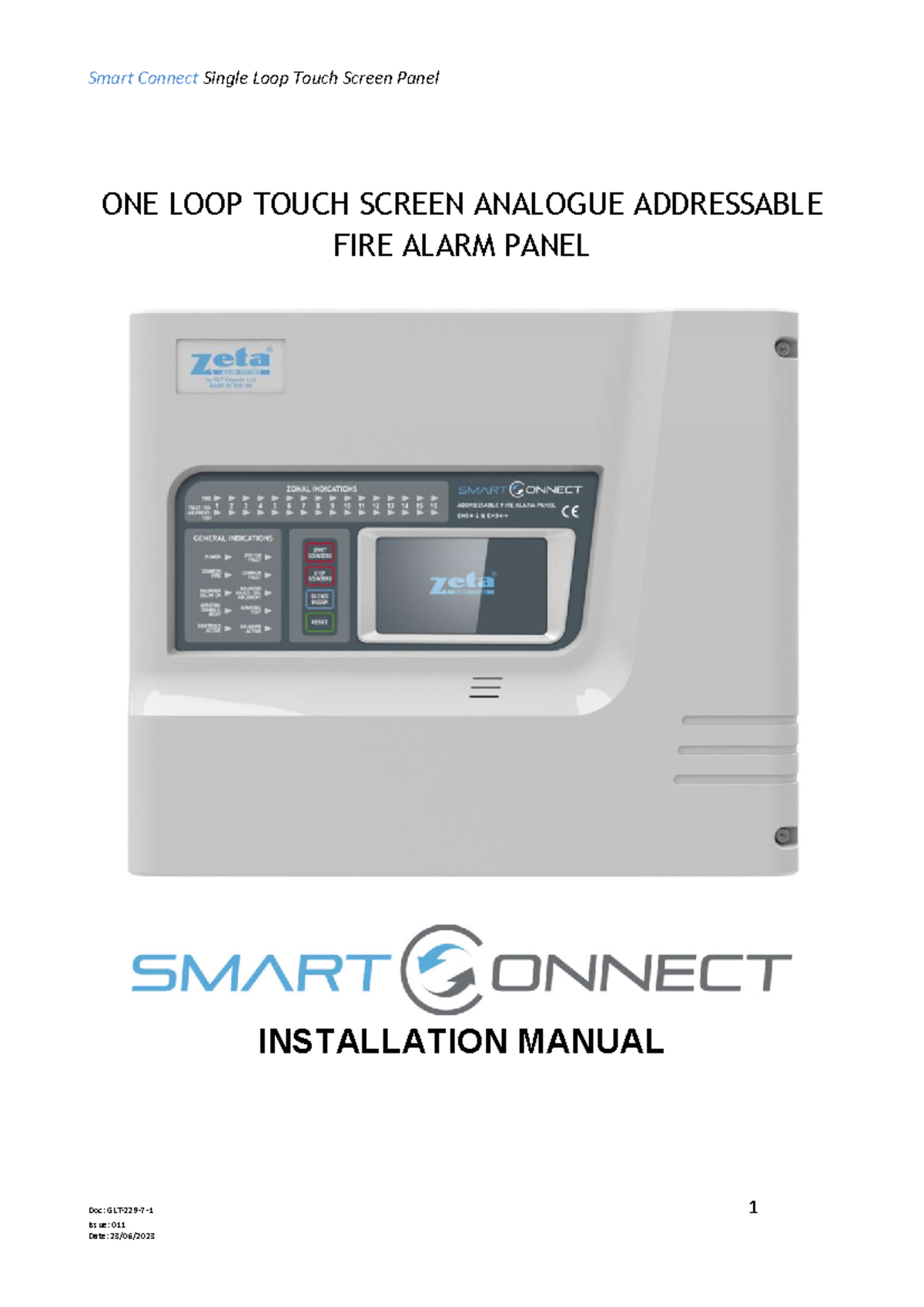 Smart Connect Single Loop Touch Screen Fire Alarm Panel Installation ...