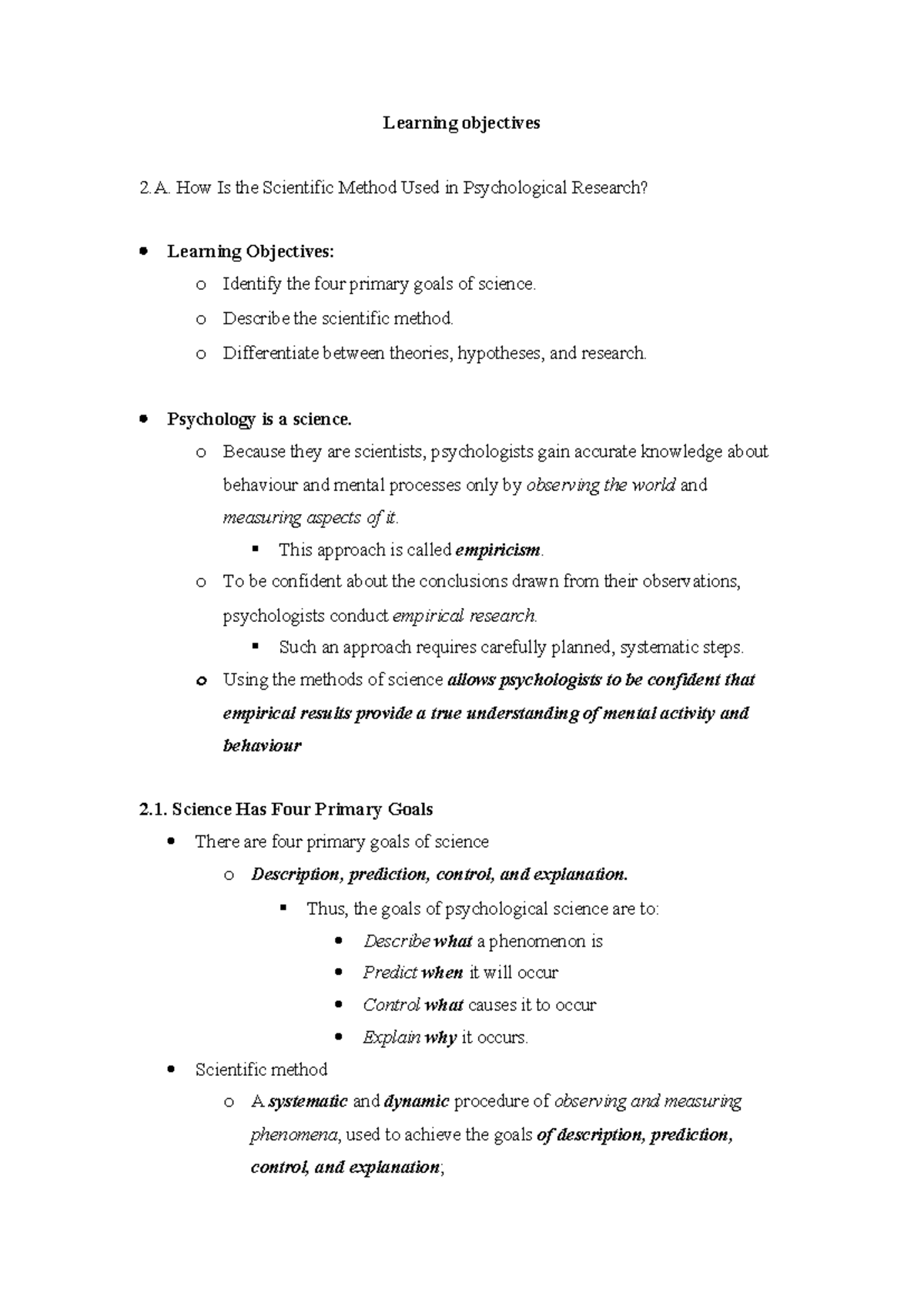 PSY 101: Research Methodology and the Scientific Method in Psychology ...