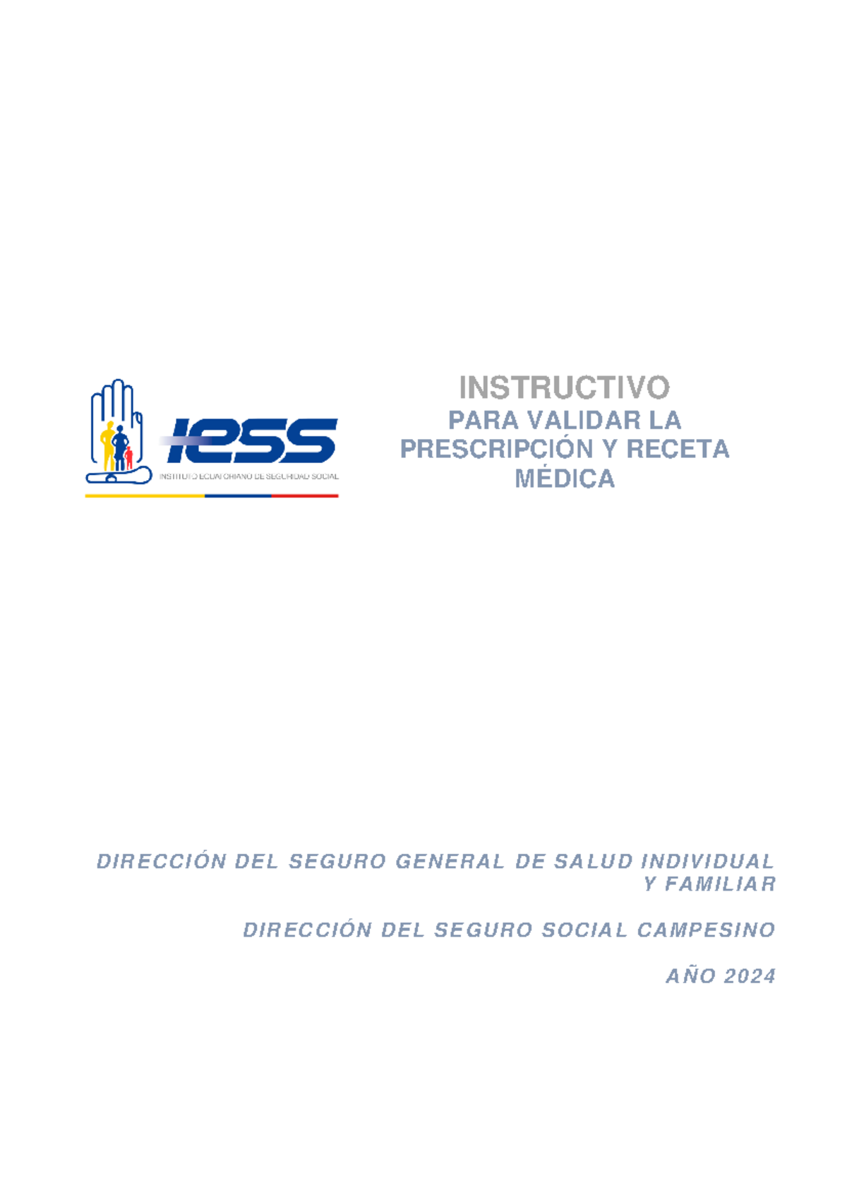 Instructivo PS-P18-S02-I01: Validación de Prescripción Médica 2024 - Document Preview