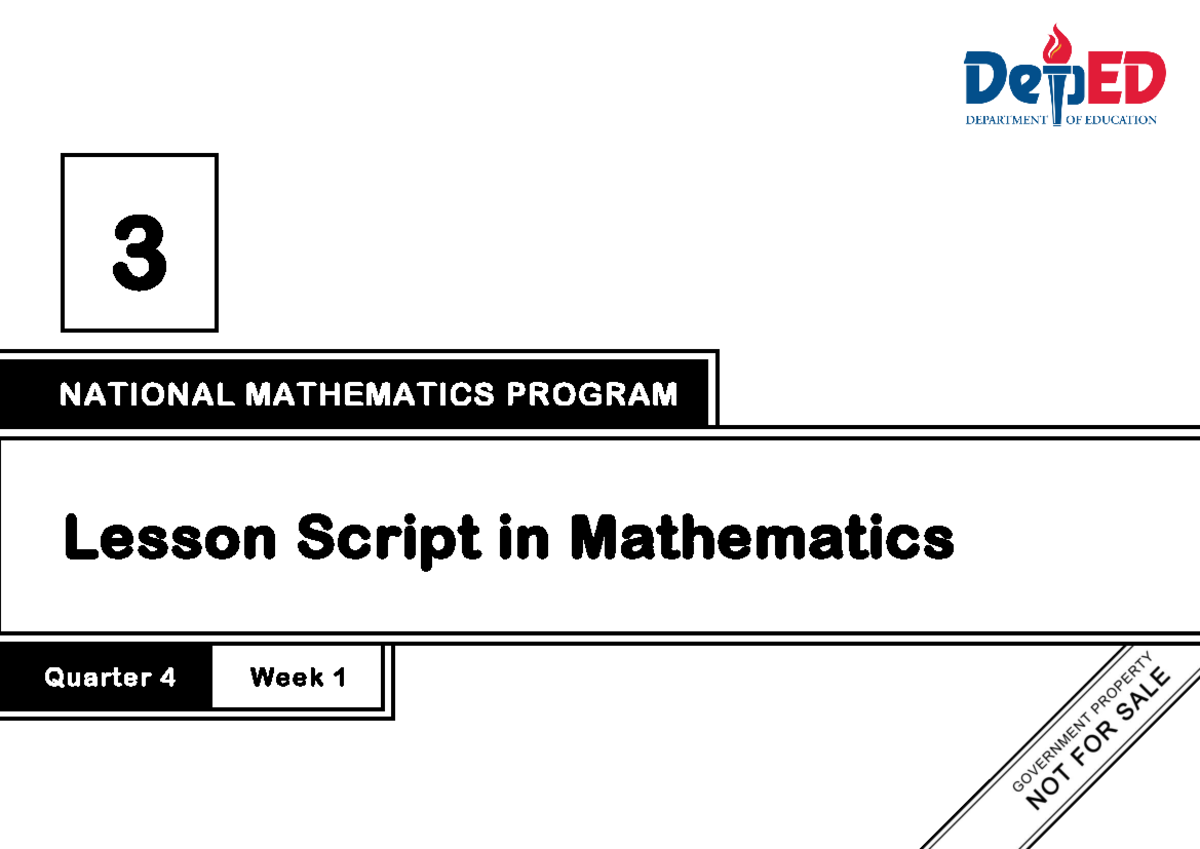 NMP Grade 3 Q4W1D3 - LESSON PLAN - 3 Quarter 4 Week 1 NATIONAL ...